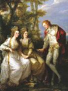 Angelica Kauffmann Portrait of Lady Georgiana, Lady Henrietta Frances and George John Spencer, Viscount Althorp. oil